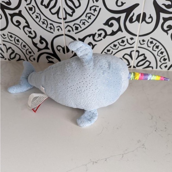Douglas Cuddle Toys NAHLAH Plush BLUE NARWHAL Stuffed 4150 Rainbow Sparkly - Picture 4 of 6